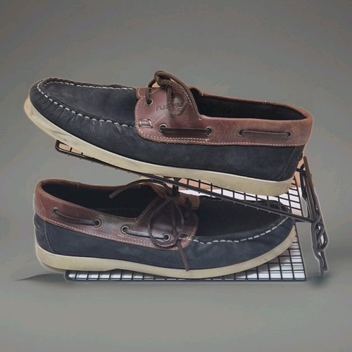 Nushu navy brown leather - brown, boat