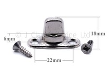 DOT - Turnbutton 6mm 2 hole base stud boat canopy twist fastener "turnbuckle" 