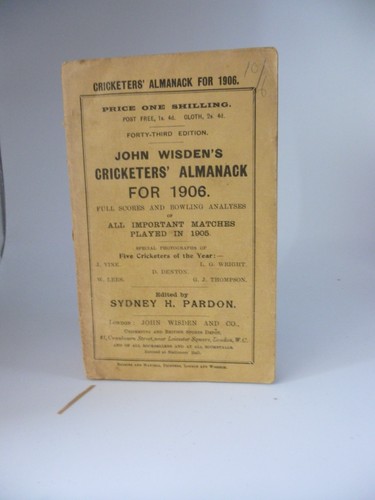1906 wisden original - wisden,