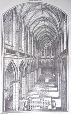 1888 : TEDDINGTON PARISH CHURCH. WILLIAM NIVEN, ARCHITECT. AN ORIGINAL PAGE FROM