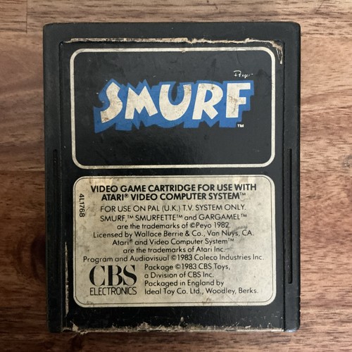 Cbs smurf atari - smurf, vcs