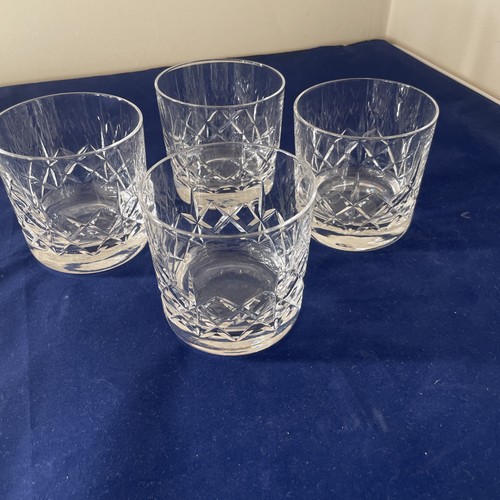 Cut glass whisky glasses - whisky,