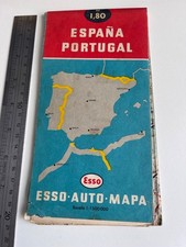 Espana Portugal, Esso Auto Road Map Mapa, 1962 - scala 1:1500.000