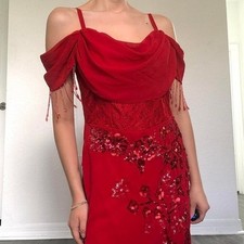 Nwt red sequin beaded - red, &