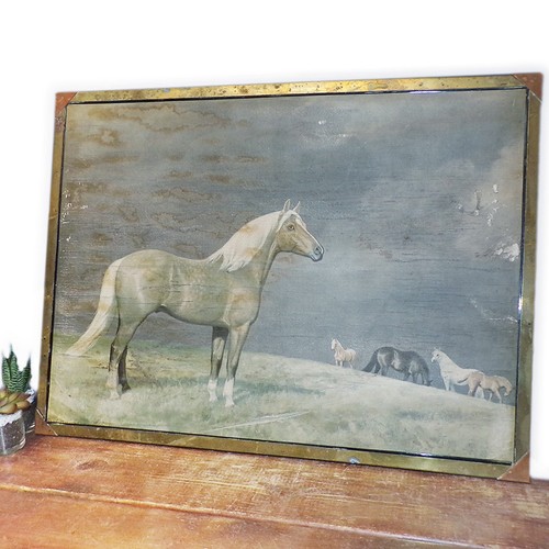 Framed horse print vintage - horse,