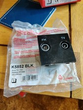 MK Logic Plus - K5852 BLK - Euro TV/FM Diplexer 50 x 50mm Module New