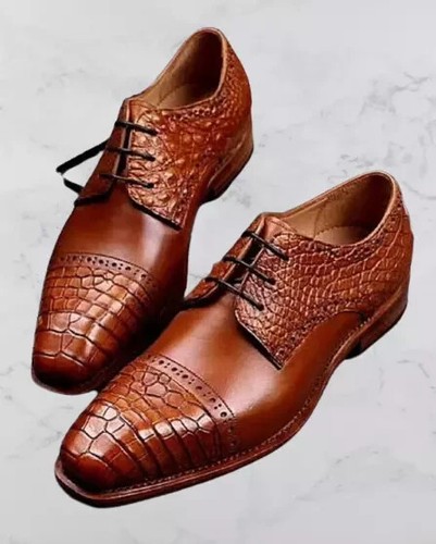 Handmade brown crocodile - handmade,