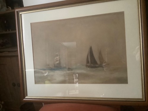Pastel framed picture late - , 20