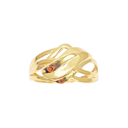 22ct gold floral leaf ring - 22ct,