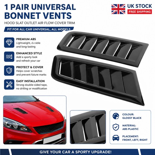 Universal gloss black car - 2x,