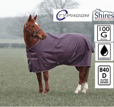 100G TURNOUT RUG Shires Typhoon Standard Neck Waterproof Lite Medium Horse Rug