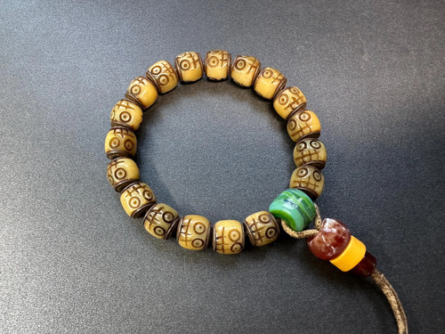 Hand carved tibetan - tibetan, bone