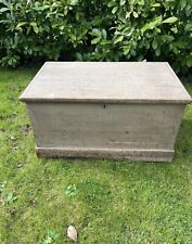 Antique Pine Blanket Box / Toy Box /coffee Table In Original Paint Finish