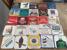 25 Vintage Square Beer Mats rare collection Ideal For Man Cave, Pub, Beer Garden