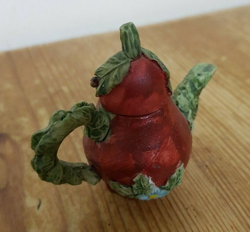 Miniature teapot dark red - miniature,