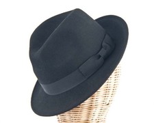 Black mens felt fedora jazz