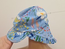 Baby Girls UV sun hat blue Maine New England Holiday Summer 3-12 months 