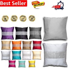 Diamante Faux Silk Cushion