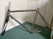 AM CLR 620, 520 REYNOLDS STEEL FRAME ROAD BIKE FRAME , CARBON FORK, SIZE 53CM/M