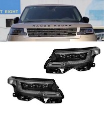 HEADLIGHTS DYNAMIC LED HEADLAMP L460 LOOK BLACK FOR RANGE ROVER VOGUE L405 18-22