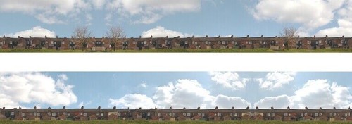 Gauge terraced back - back, n