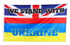 Ukraine Union Jack Flag 5x3ft