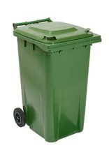 Green 240 litre wheelie bin - green,