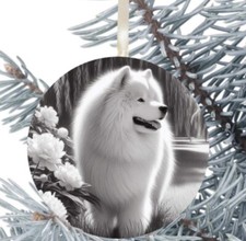 Samoyed Dog Hanging Bauble