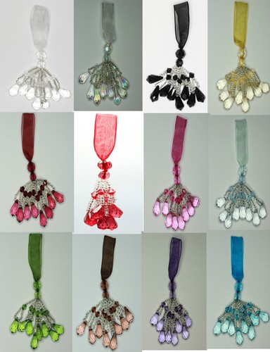 New organza silver beaded - beaded, key
