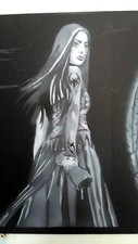 Vampire girl airbrush art
