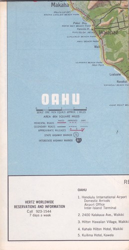 1960 hertz rental cars - rental, oahu