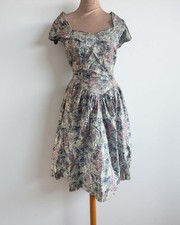 Vintage Dress Blue Floral