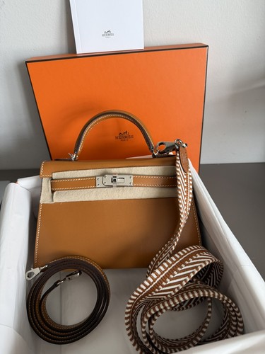 Hermes mini kelly - sellier, veau