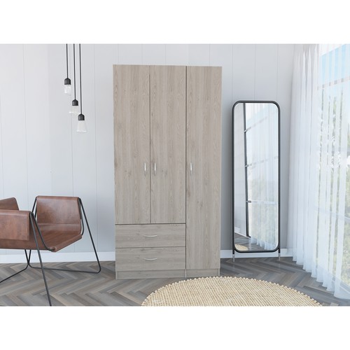 Light oak door armoire - armoire, with