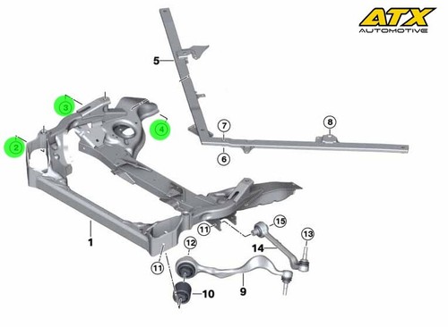 Front subframe mounting bolts - front,
