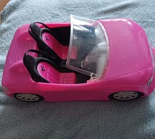 BARBIE PINK GLITTER CONVERTABLE CAR