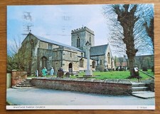Vintage Postcard Used Wantage Parish Church Oxfordshire England 4 Sep 1991