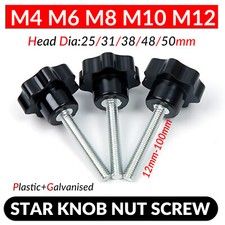 Black M4 M6 M8 M10 M12 Plastic