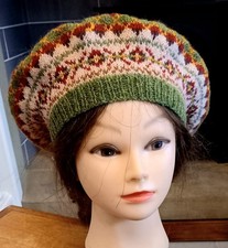 Hand Knitted Fair Isle Beret