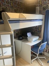 Stompa High Sleeper With Wardrobe Desk And Chair