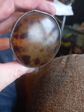 Antique Silver Tortoise Shell Lid