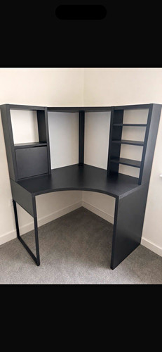 Black corner desk with - with, 5