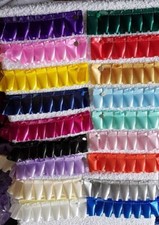 Easy Pleat Ribbon 18 Colours 3 Lengths Pre-Pleated Floristry Tributes Rosettes