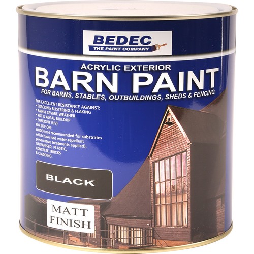 Bedec barn paint black - 2.5l,