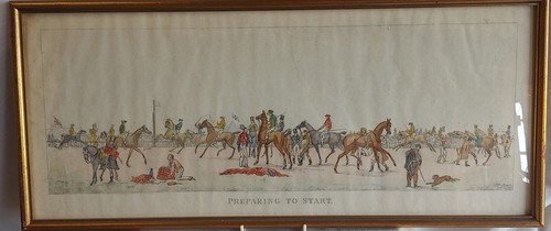 Vintage framed horse racing - horse,