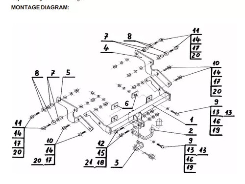 Swan neck tow - neck, for