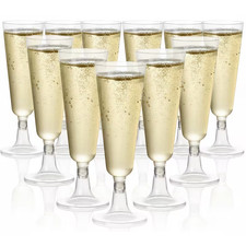 24 Plastic Champagne Flutes
