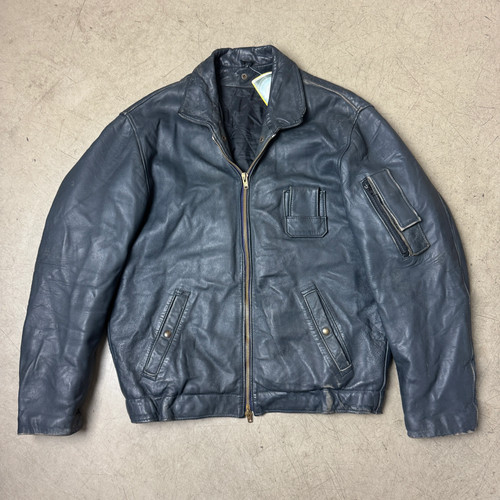 Leather jacket coat - (l),