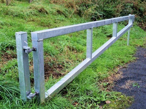 Barrier gates car park - car, park,