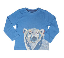 Boden Girls Boys Top Blue Bear